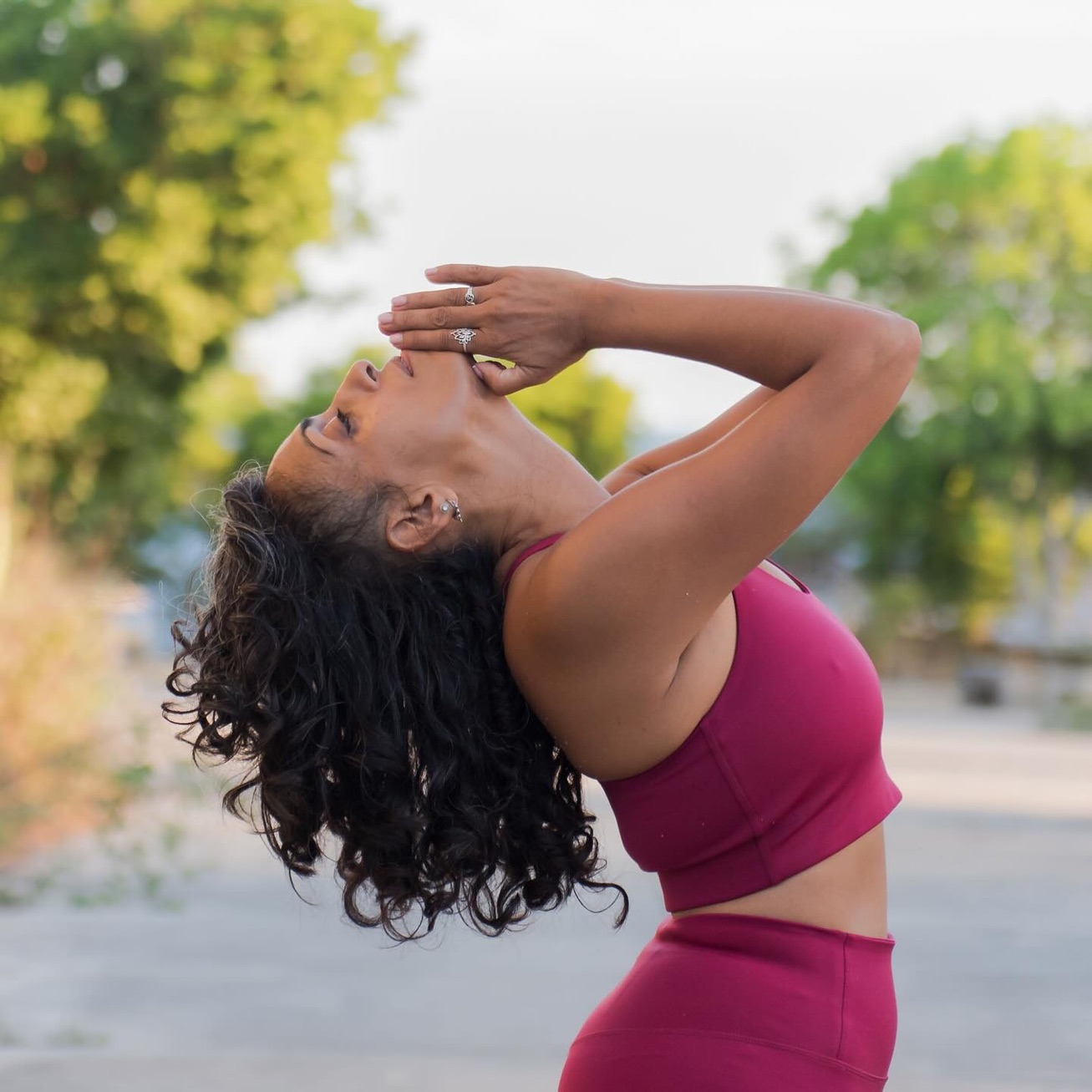 Tara in a heart-opening pose
